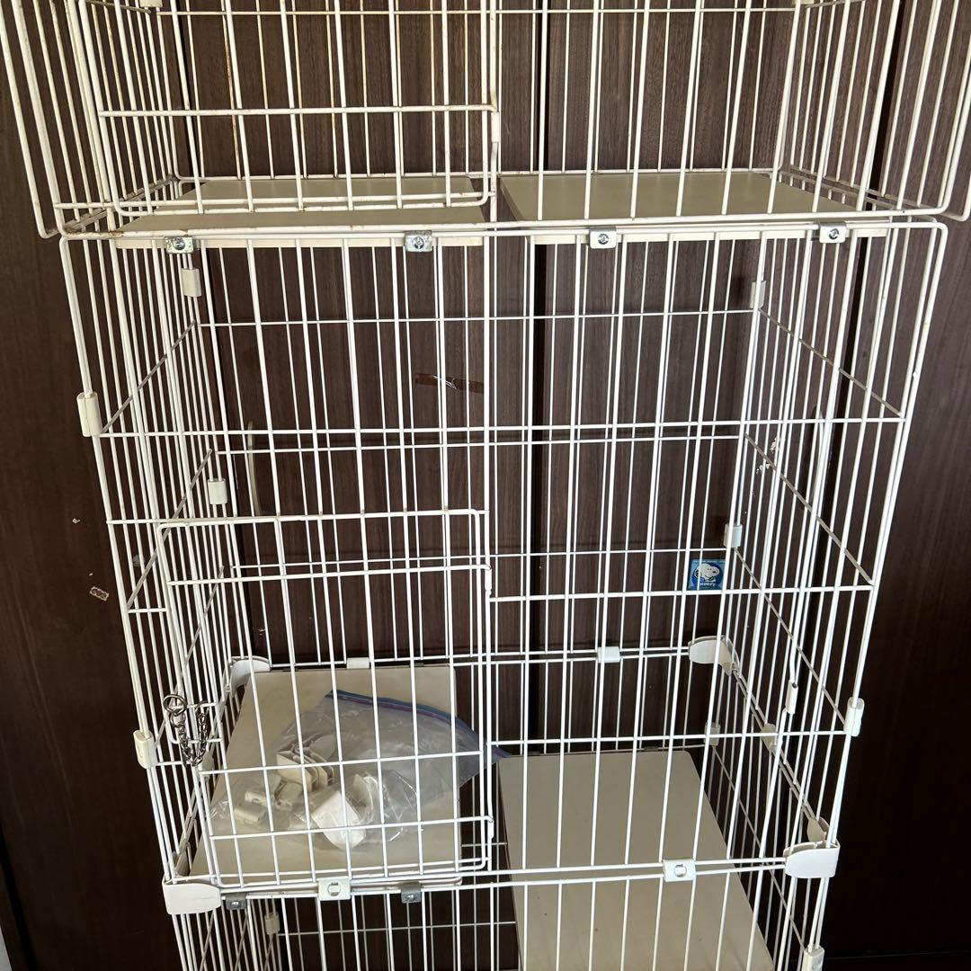 アイリスオーヤマ　キャットケージ　 猫ゲージ　ホワイト 3段