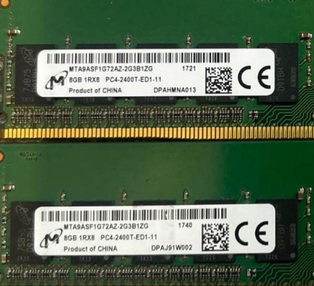 m*o様 DDR4 2400T 8GB 2枚 16GB