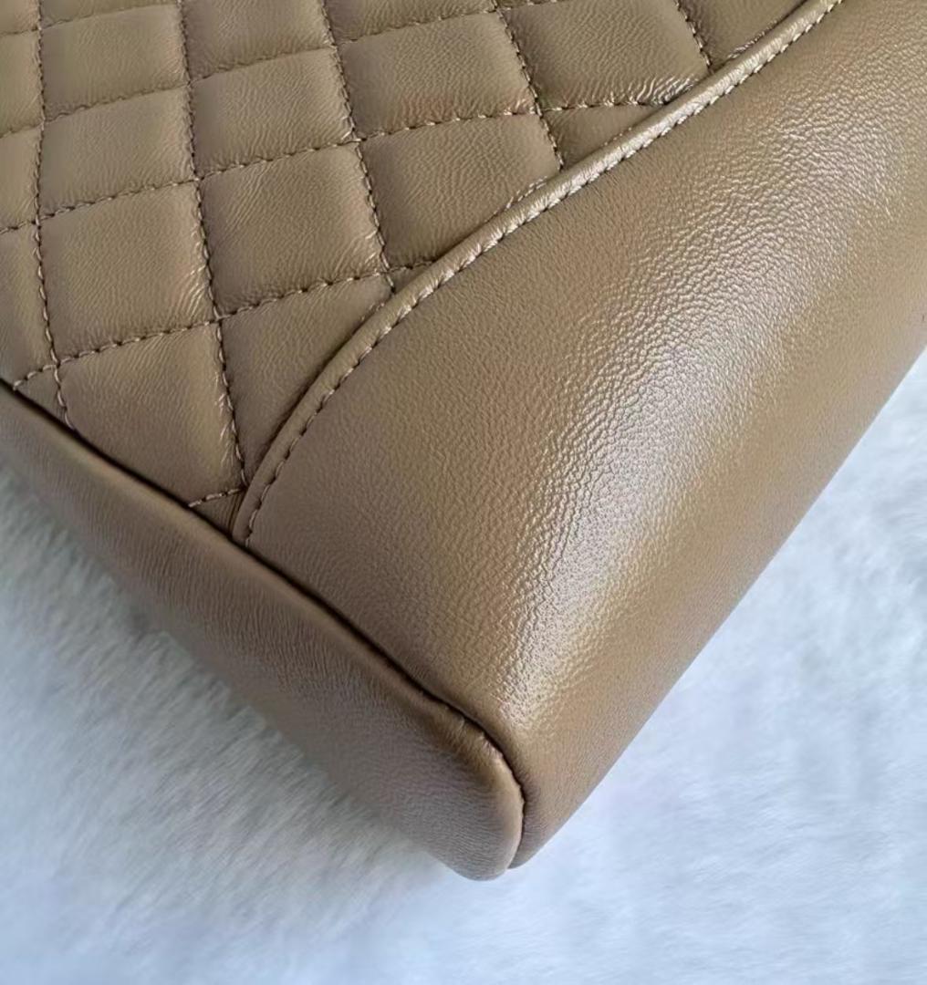 ♡31バッグ mini ミルクティーベージュ ラムスキン ゴールド金具 2way