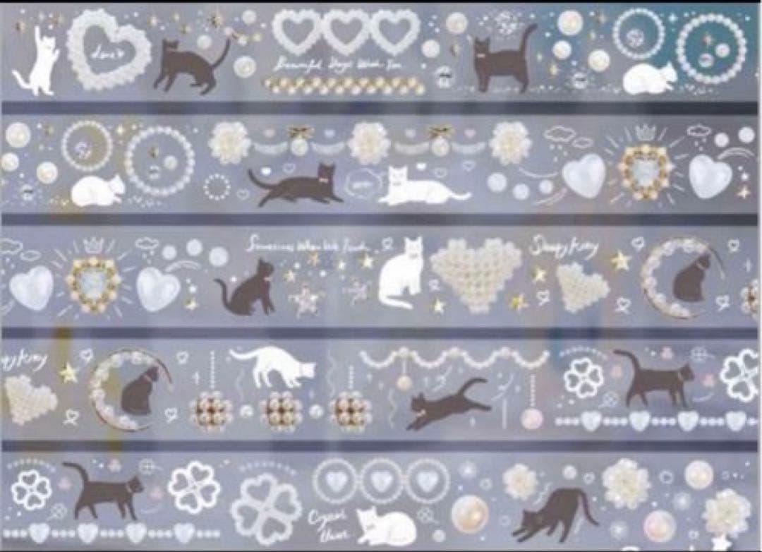PET 3cm×10m Pearl Cat 海外マスキングテープ　ネコ
