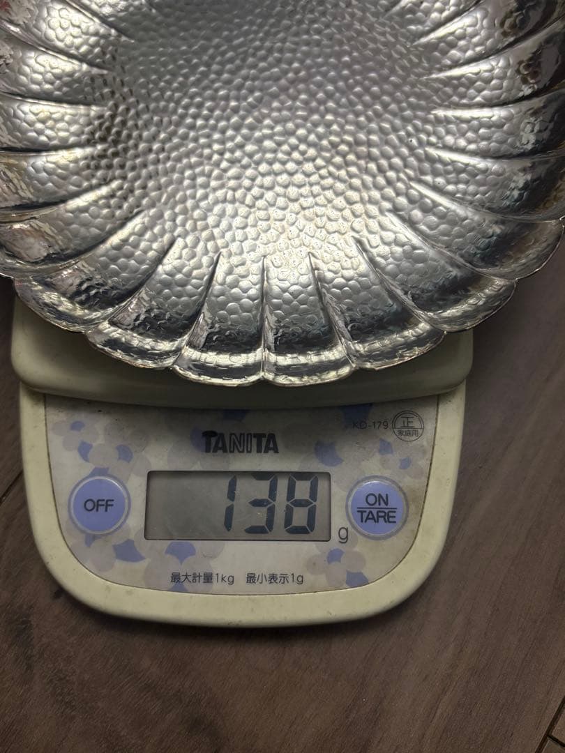 巧益造　菊割形丸皿 14枚 真鍮製