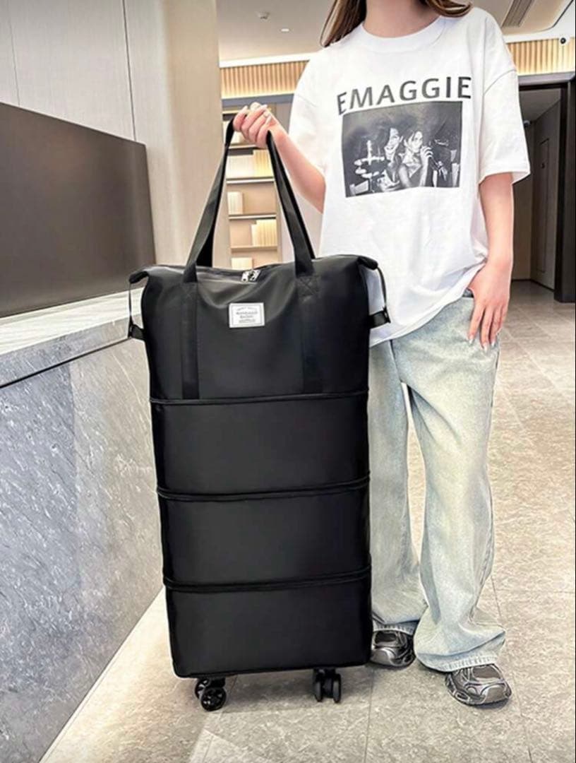 折りたたみ式 キャスター付き トラベルバッグ