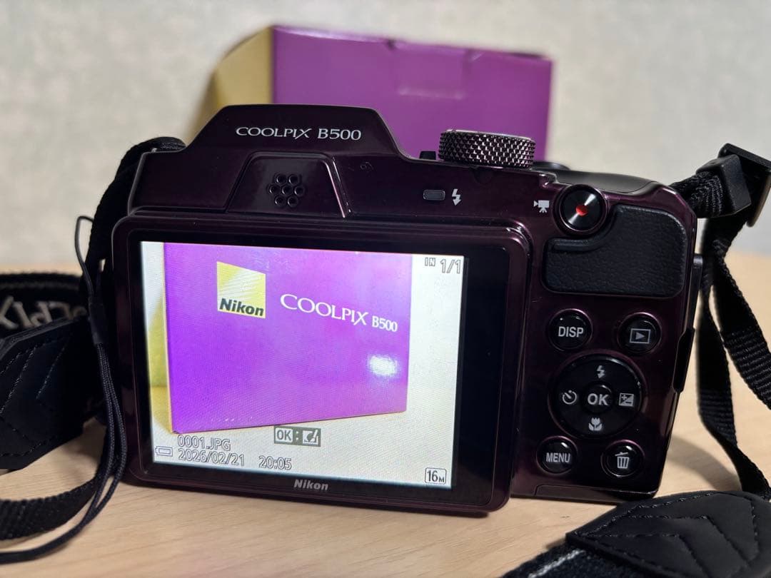 デジタルカメラ Nikon COOLPIX B500 パープル 中古品
