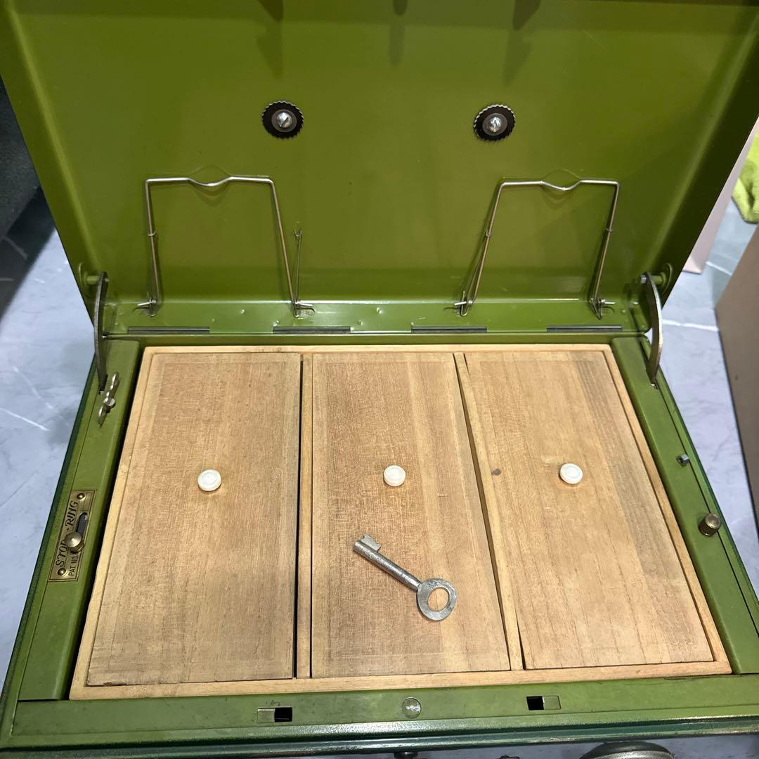 HAND SAFE キャッシュボックス 手提げ金庫　レトロ