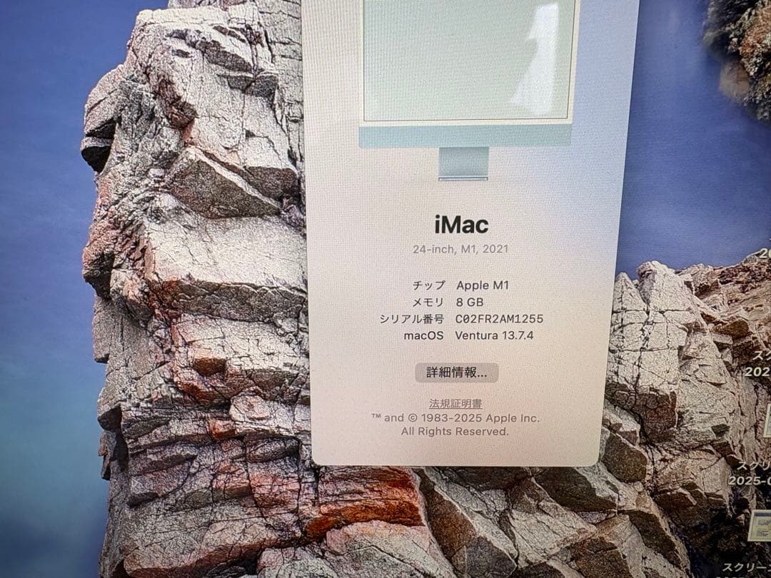 Apple iMac 24インチ M1モデル ※キーボードはありません