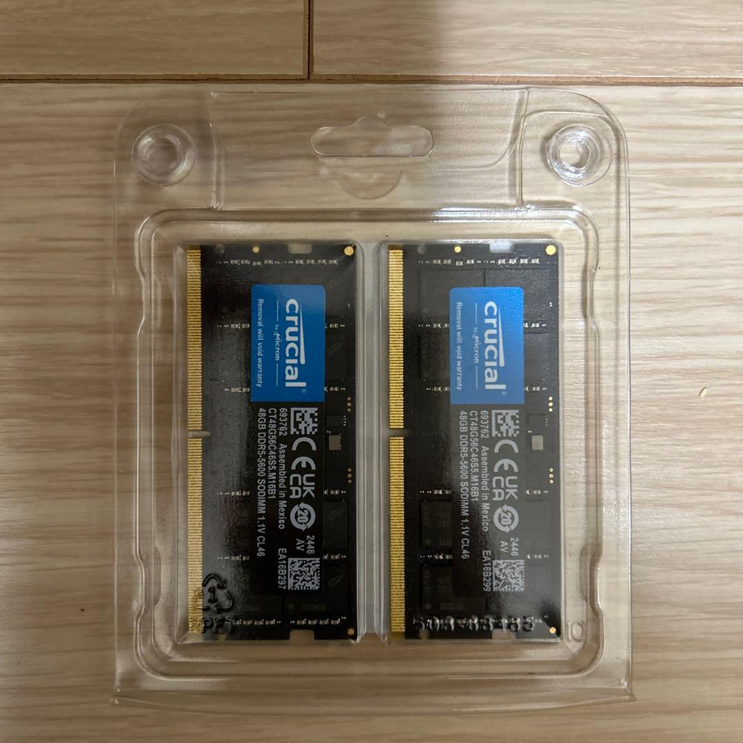 Crucial DDR5 5600 SODIMM 96GBキット