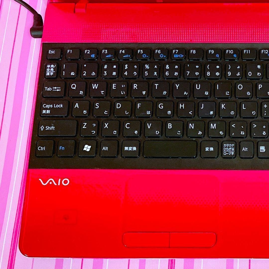 ✨人気ピンクのVAIO✨Windowsカメラ付VDやＣＤも聞ける✨ノートパソコン