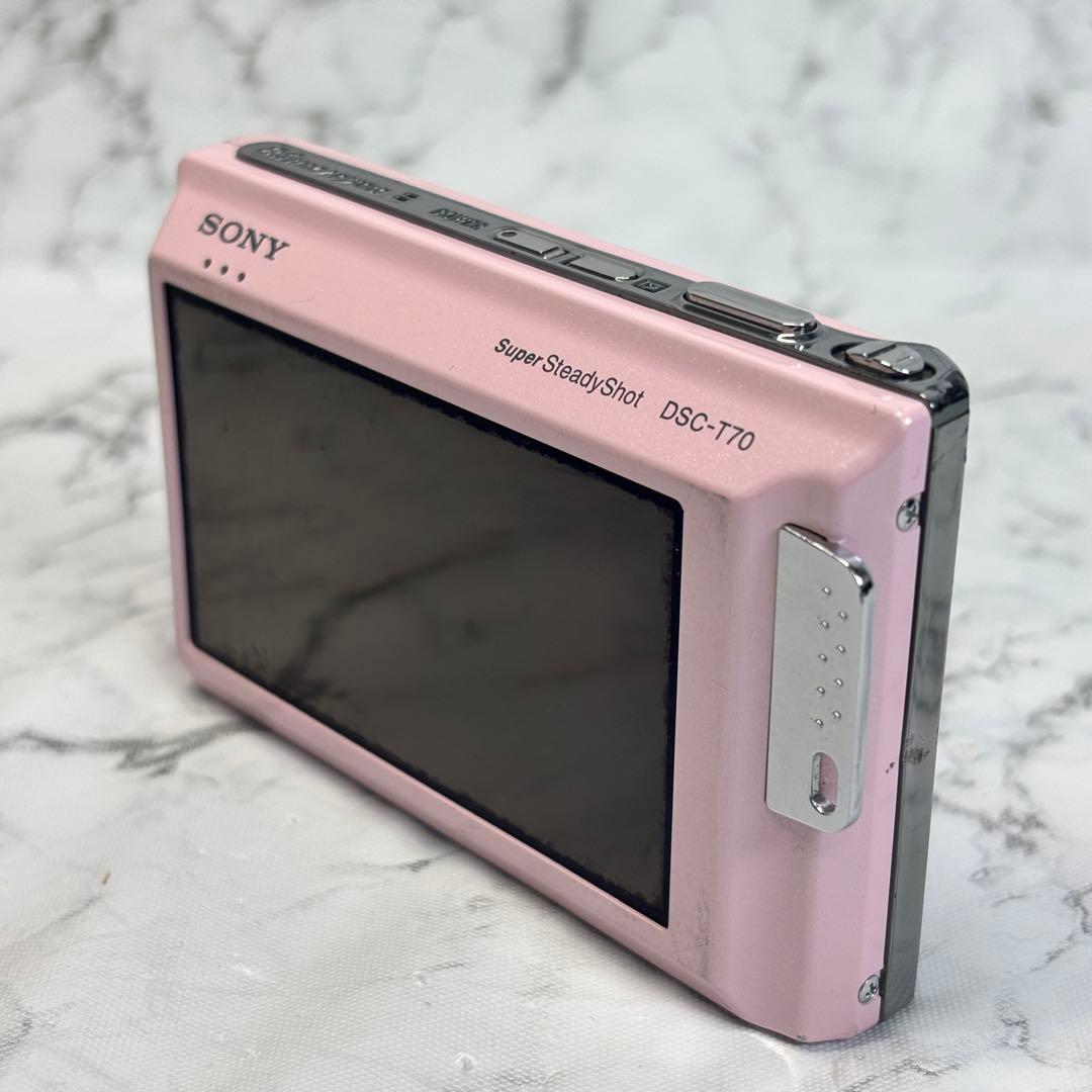 【動作良好】SONY Cyber-shot DSC-T70 ピンク 充電器セット