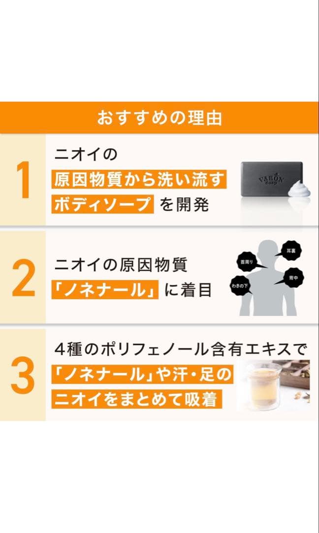 サントリーウェルネス石鹸　VARONボディソープ（4個セット）