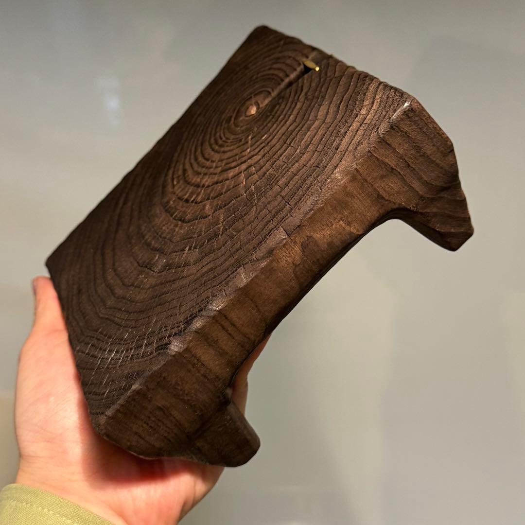 卓 花台 木製 香炉台 根卓 盆栽台 クスノキ15.5*14.2*7.1cm