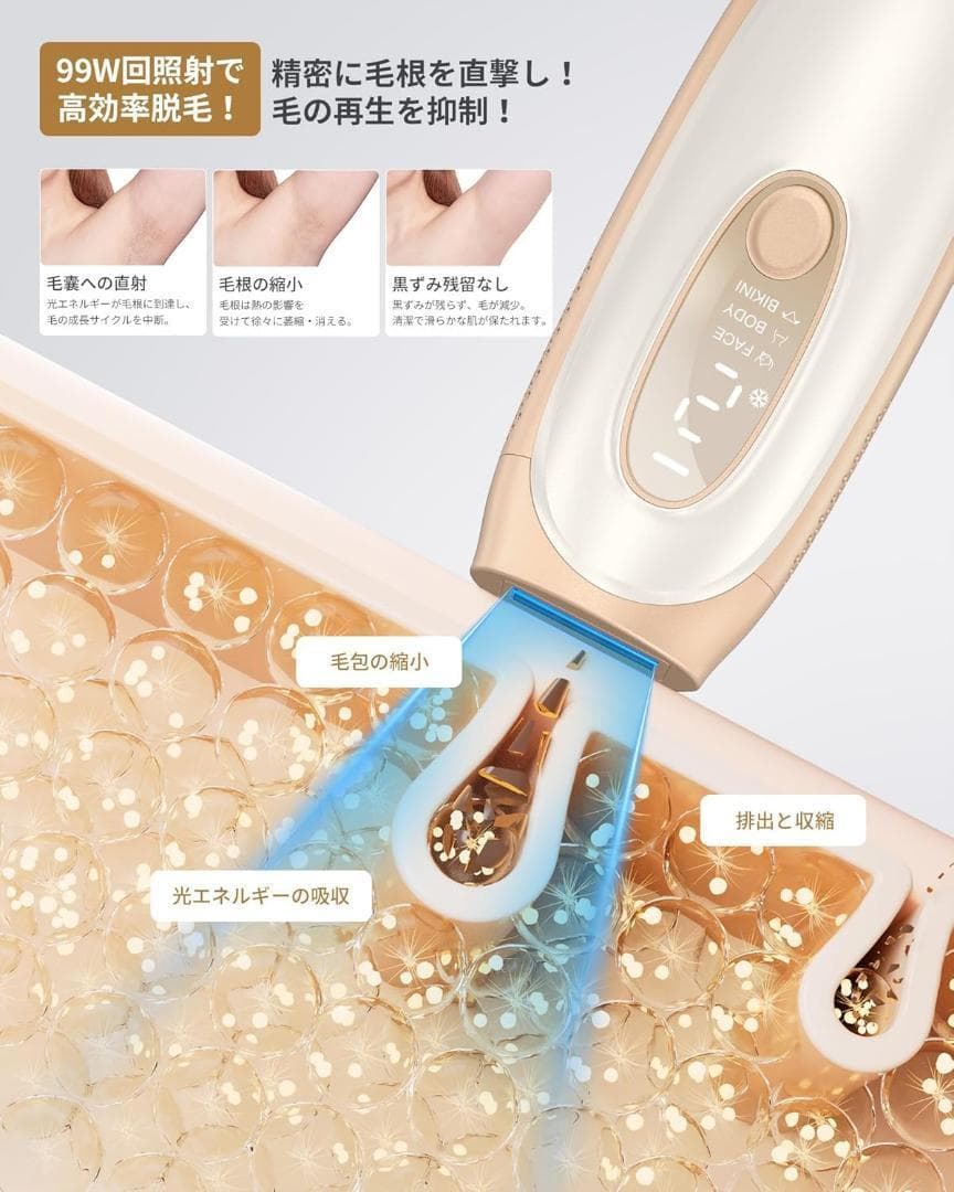 セール　新品　人気　サファイア冷却脱毛器 男女使用可　美容院使用　全身ケア