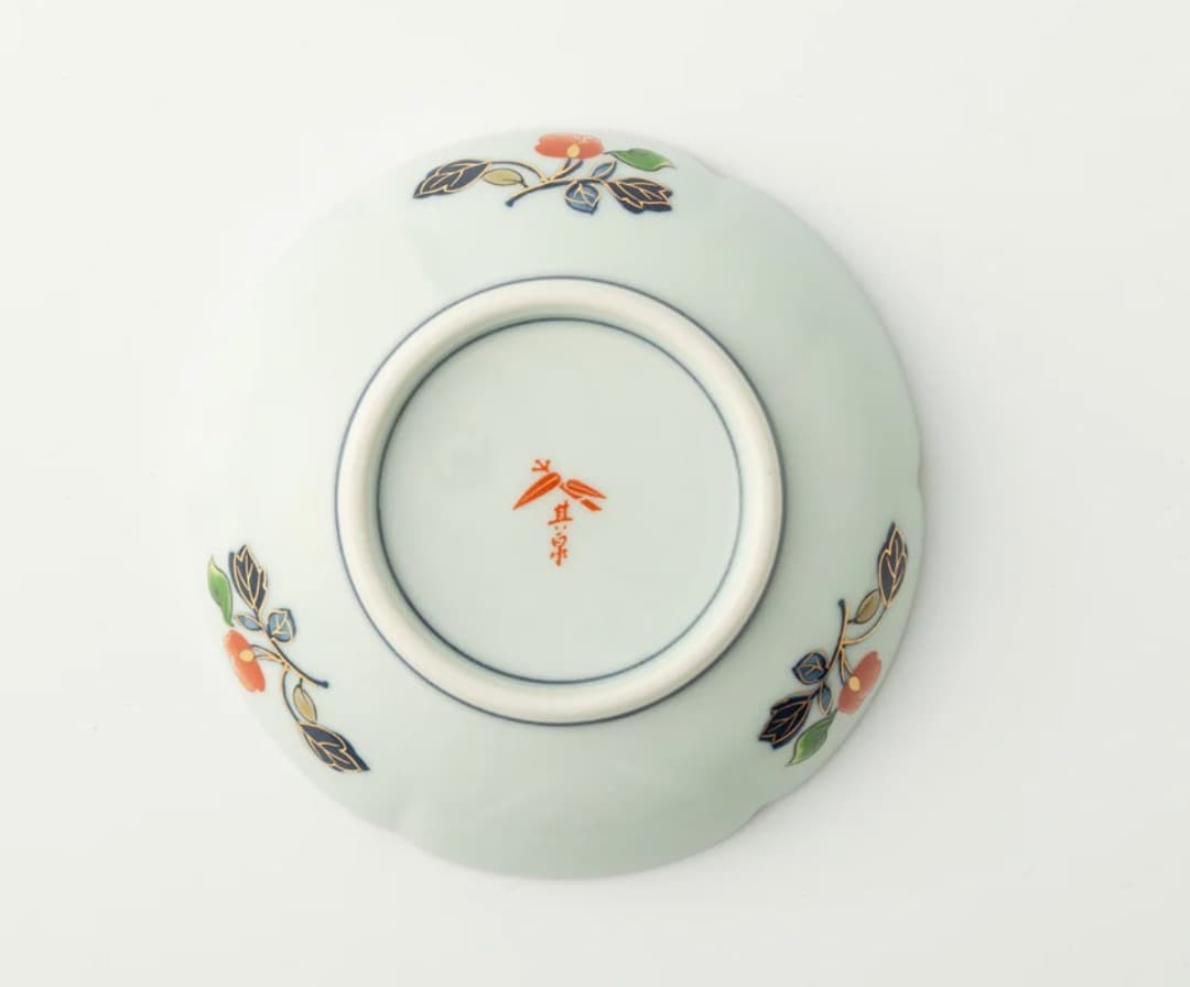 値下げ　新品　有田焼　極錦金彩古伊万里様式　和皿　直径17.5cm　其泉窯　③