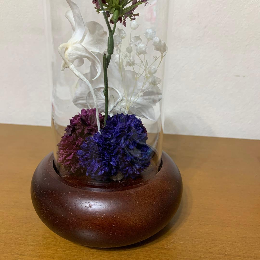 プリザーブドフラワー仏花※モダンなガラスドーム