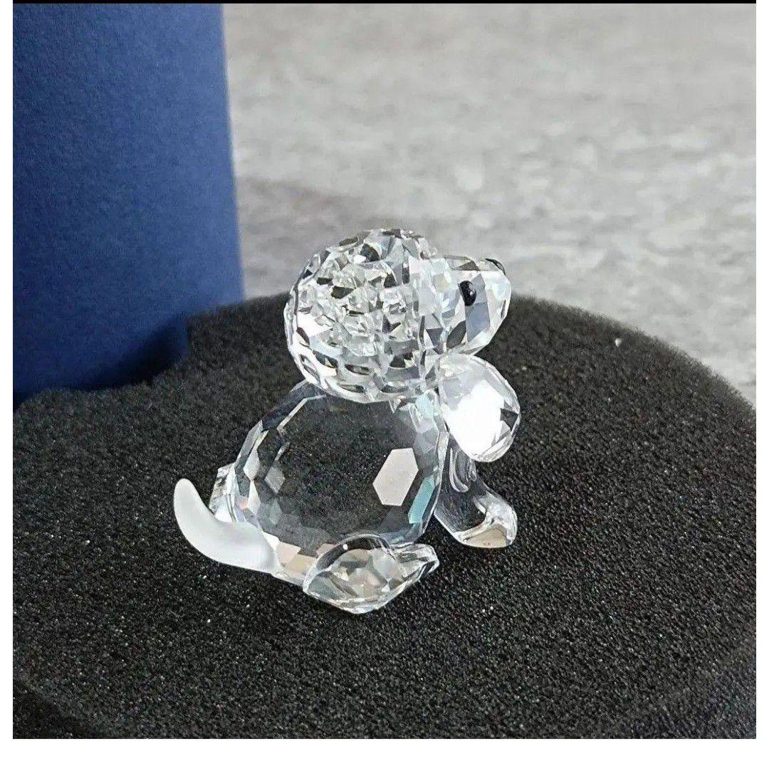 小さな可愛いさ☘ SWAROVSKI スワロフスキー 小犬 置物 インテリア