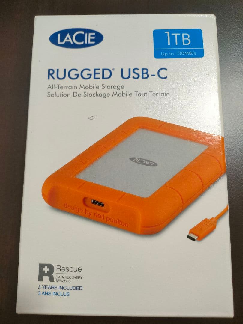 LACIE RUGGED USB-C 1TB 外付けHDD