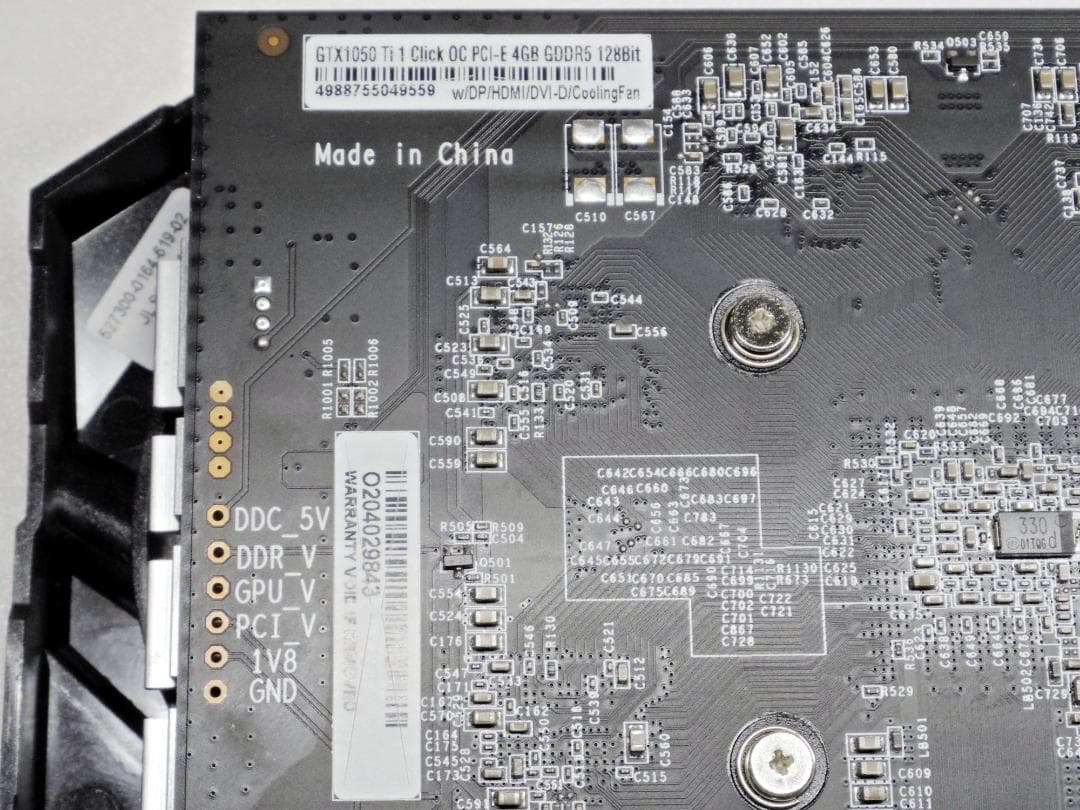 グラフィックボード・グラボ・ビデオカード NVIDIA GeForce GF-GTX1050Ti-E4GB/DF3 4GB
