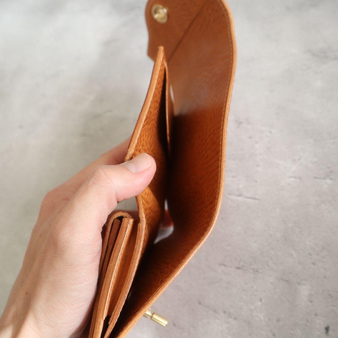 【即納可能】オコシ金具の三つ折り財布　Rondine　イタリアンレザー