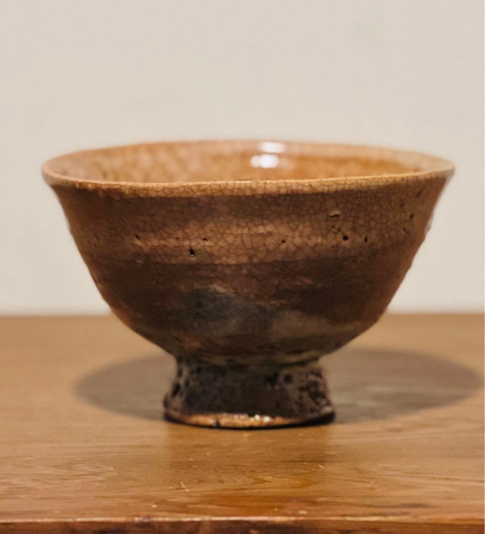 江戸後期 萩茶碗 割高台 雨漏り景色 茶道具 古美術