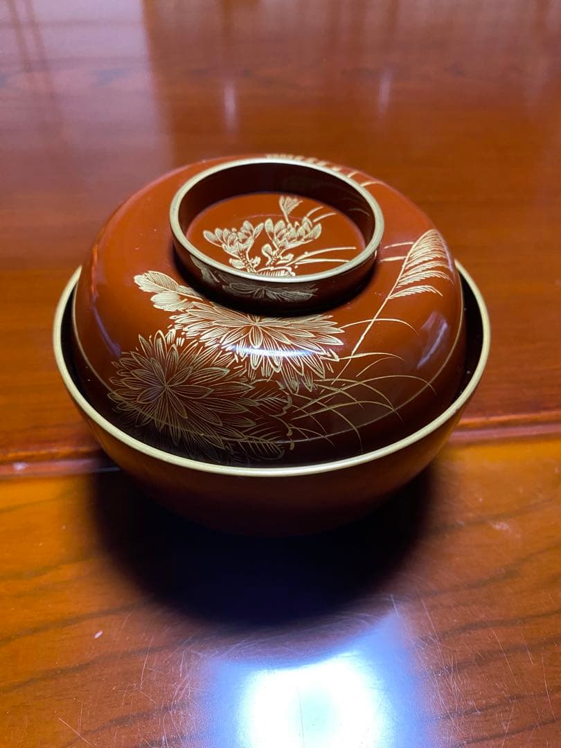 輪島塗　漆器 椀 10個セット 黒赤 金色装飾