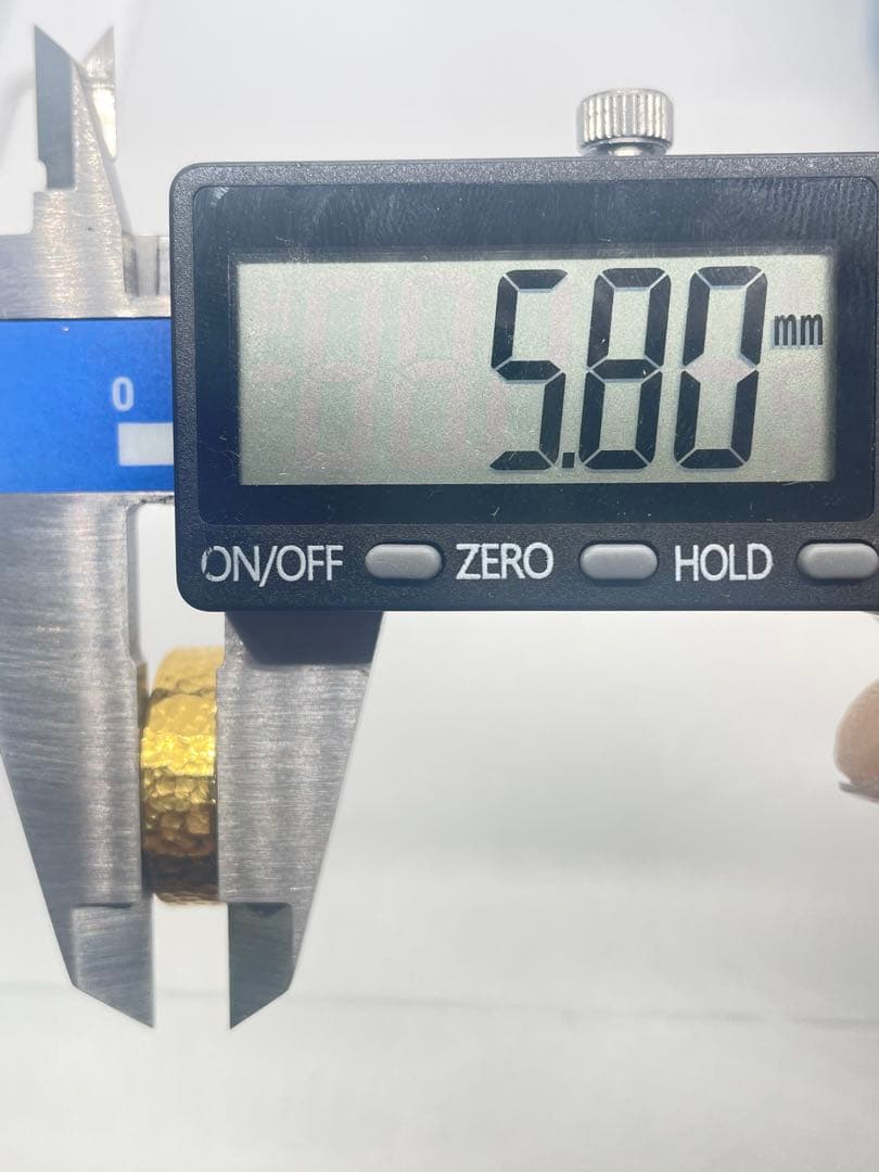 K24 純金 平打ち槌目リング 約8.0g指輪 リング 刻印あり ハンドメイド