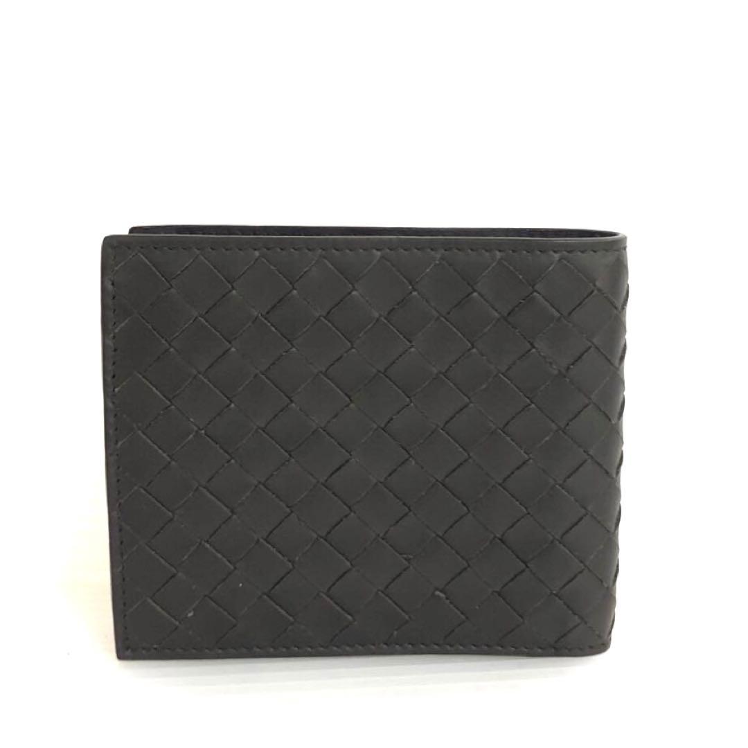 BOTTEGA VENETA 2つ折り札入れ　イントレチャート　ブラウン