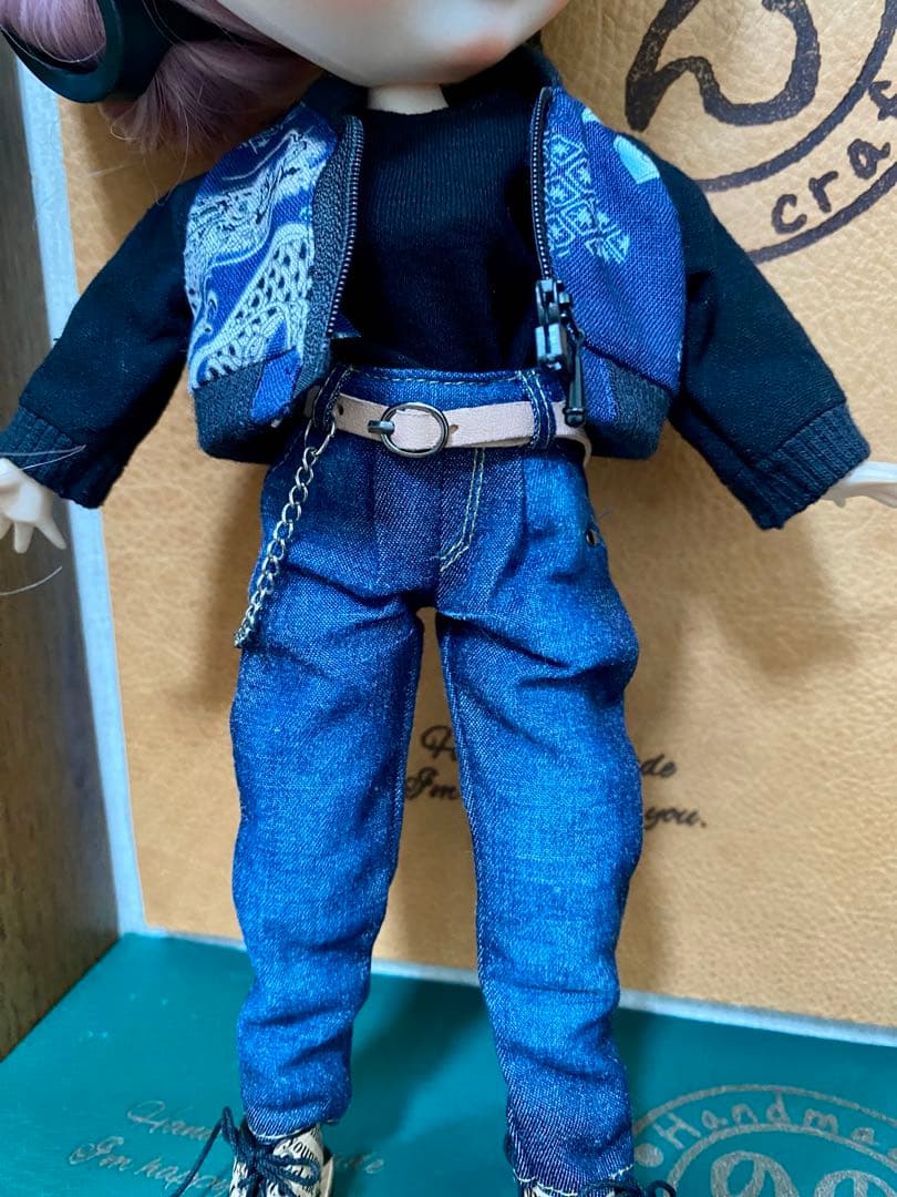 (16) ブライスサイズ　アイシードール　男の子　アウトフィット　ハンドメイド