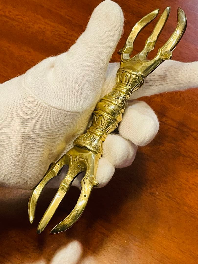 新品　未使用　三鈷杵　ヴァジュラ　ドルジェ 金剛杵 密教法具 16㎝