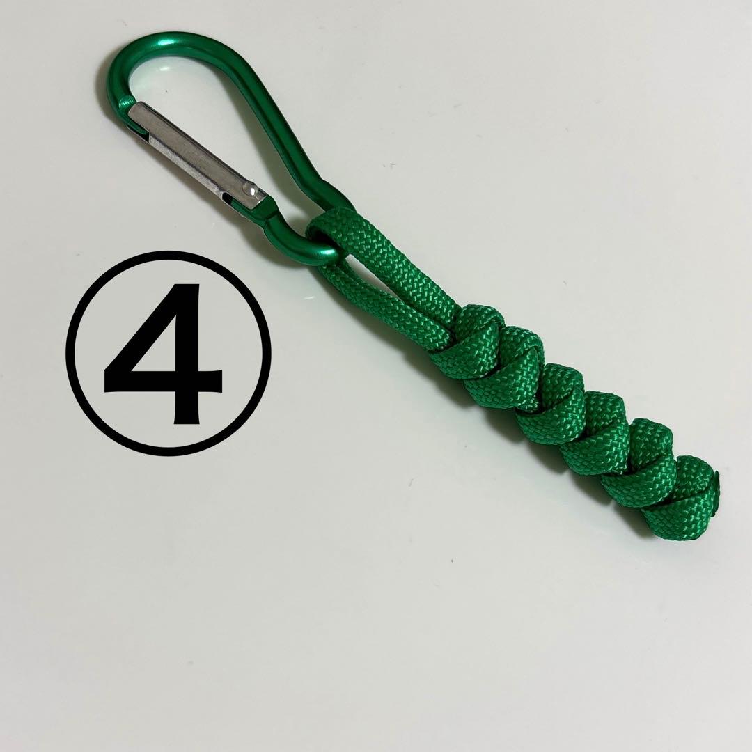 パラコード キーホルダー カラビナ付き ハンドメイド バッグ目印 鍵 アウトドア