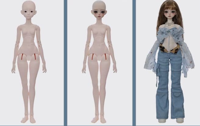 AX100 BJD 1/4 ドール本体 joan 球体関節人形 ハンドメイド