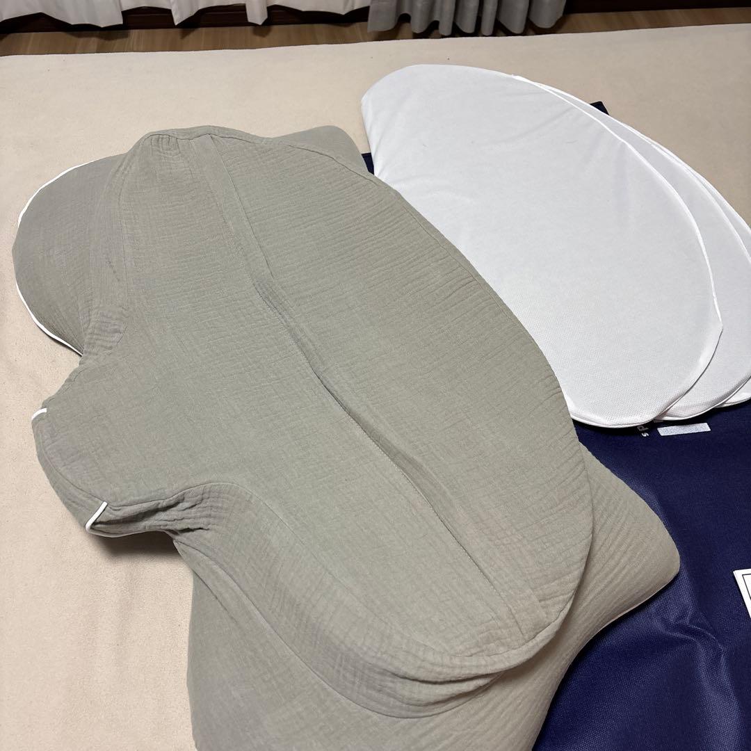 美品まくらSU-ZI 枕いびきリラックス用クッション グレーカバー高さ調節カバー