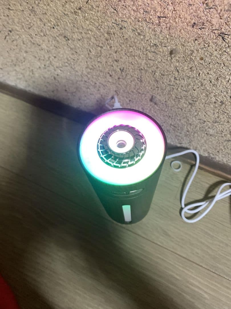 ダークウッド LEDライト付き加湿器