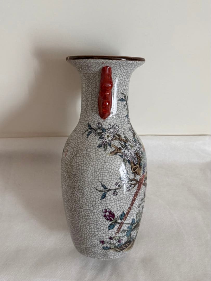 官窯焼き 粉彩描金 磁器 花瓶 景徳鎮 置物　中国陶磁 中国美術