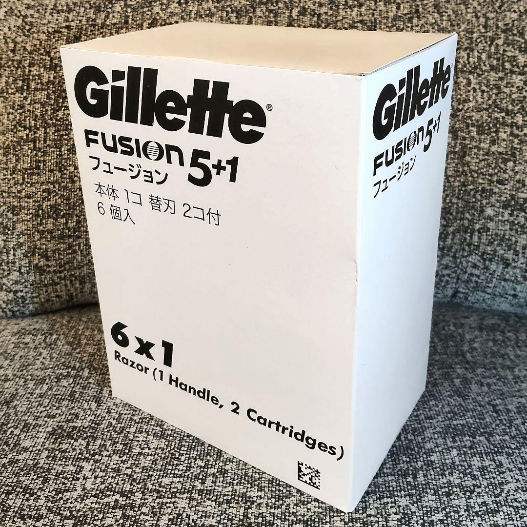 【6個】Gillette ジレット フュージョン マニュアルホルダー 替刃2個付