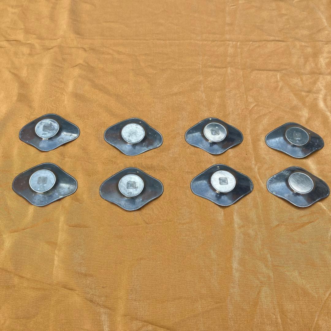 茶托　8枚　骨董品 アンティーク 茶道具 在銘