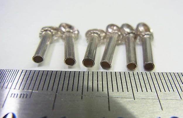 ★留具エンド16★ カレンシルバー　銀 エンド　パーツ 　6本