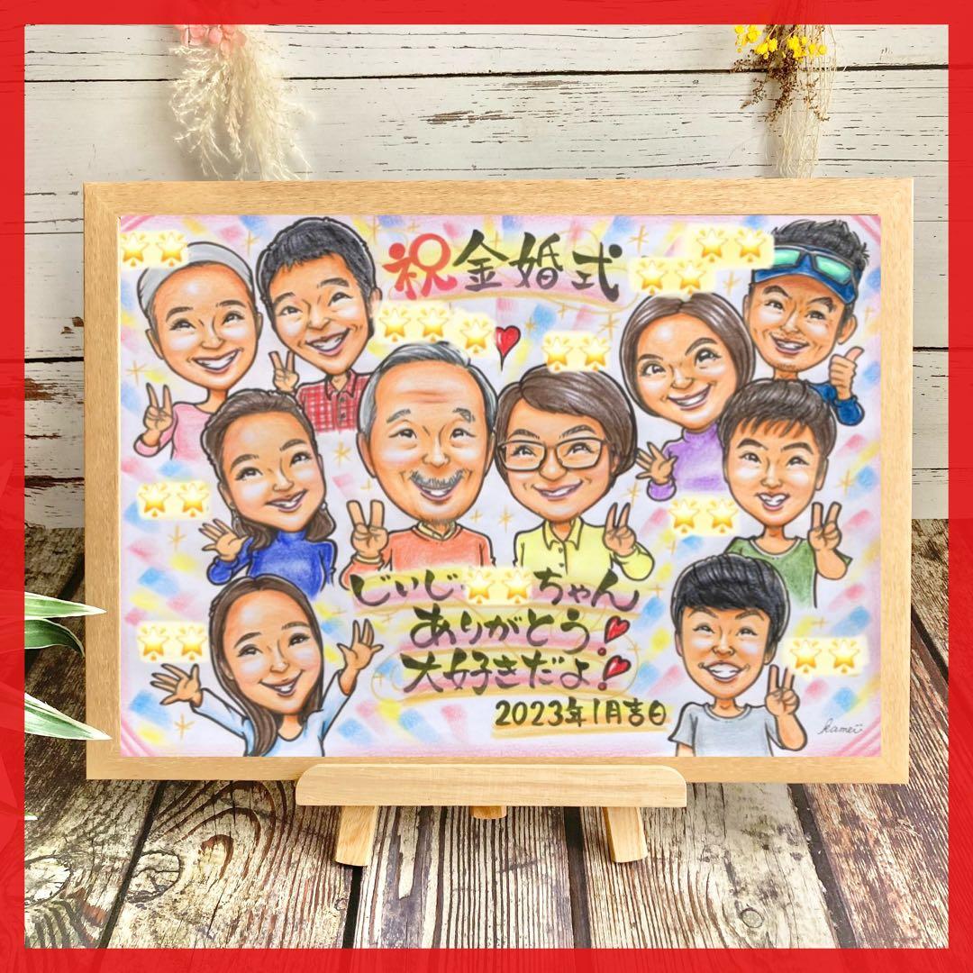 似顔絵オーダー　記念日　誕生日　結婚祝い　新築・引っ越し祝い　退職祝い　母の日