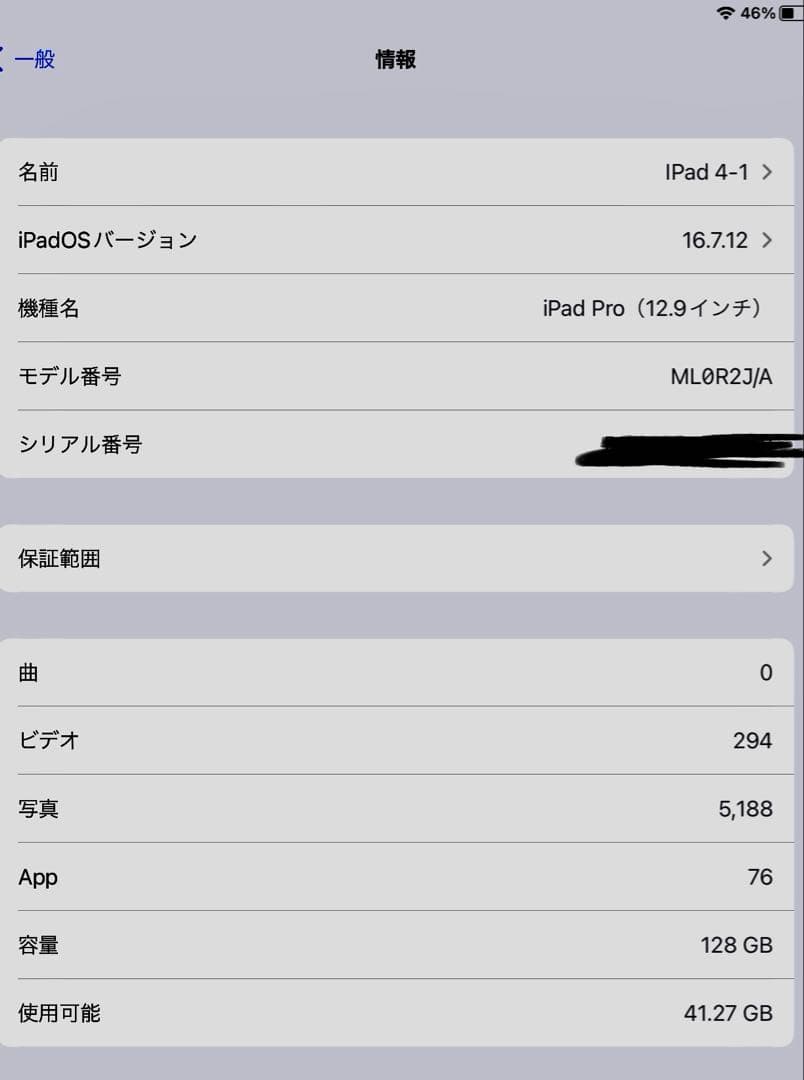 iPad Pro 12.9インチ 第1世代 Wi-Fi 128GB