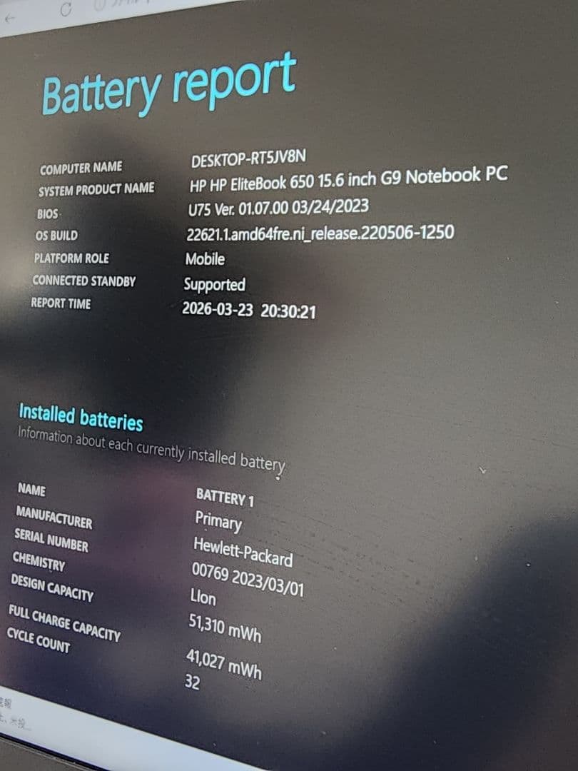 Hp EliteBook 650 G9ノートPC12世代 i5/8GB/SSD