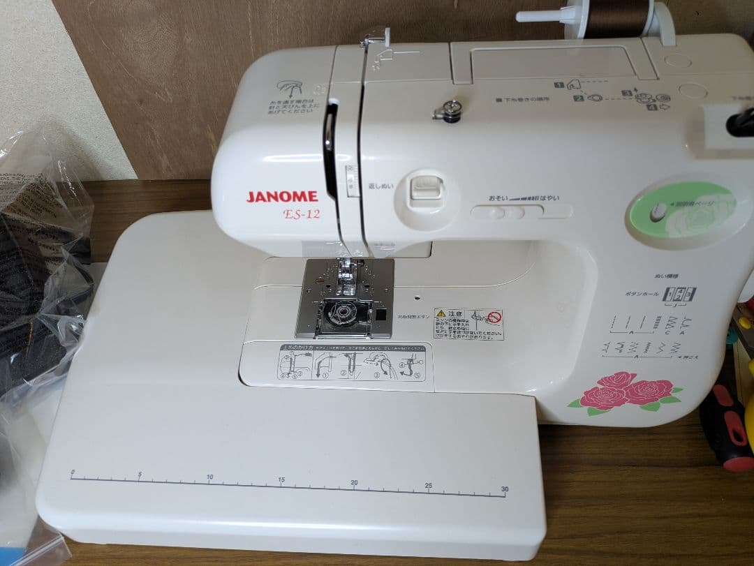 ☆極上美品☆フットコン、ワイドテーブル付属☆ジャノメ662型『ES-12』☆
