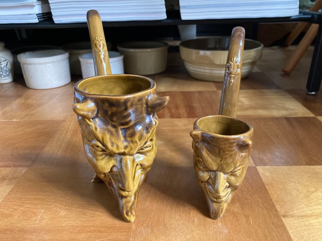 ビンテージ 陶器製 デビル サタン パイプ 置物 ロシア 悪魔 ネイバーフッド