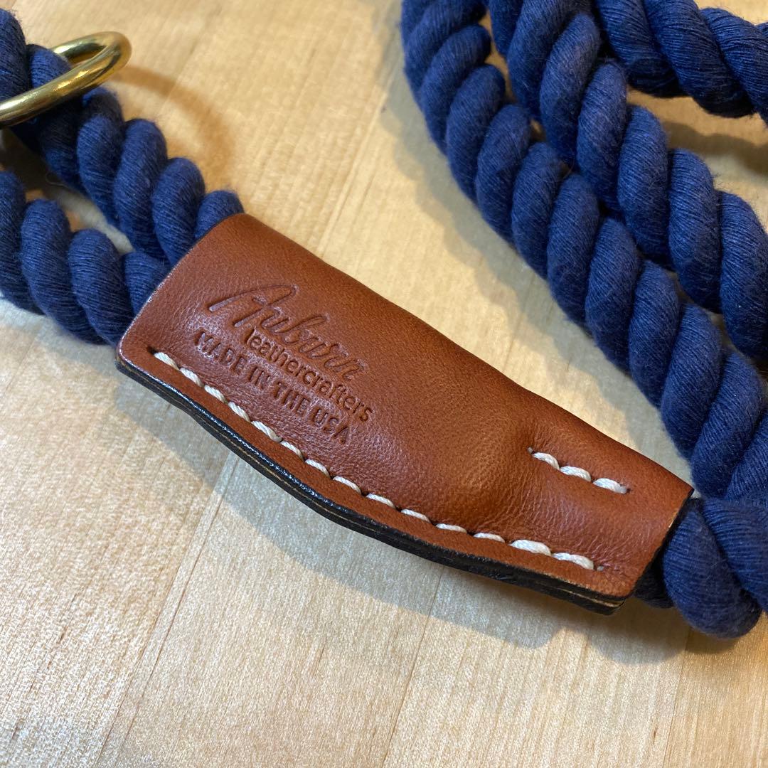 Auburn leathercrafters ネイビー ロープリード レザー
