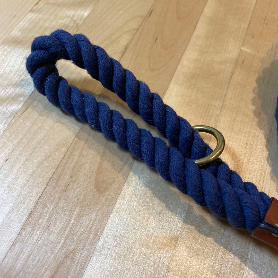 Auburn leathercrafters ネイビー ロープリード レザー