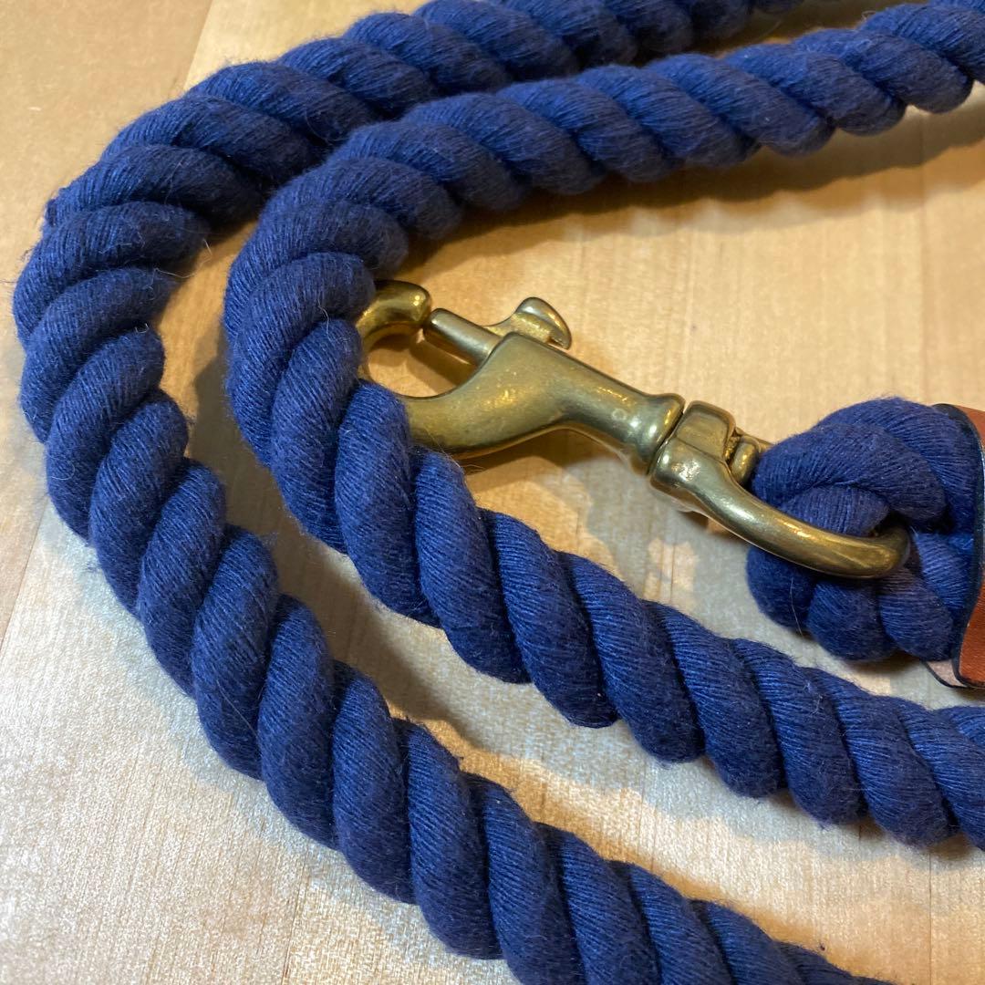 Auburn leathercrafters ネイビー ロープリード レザー