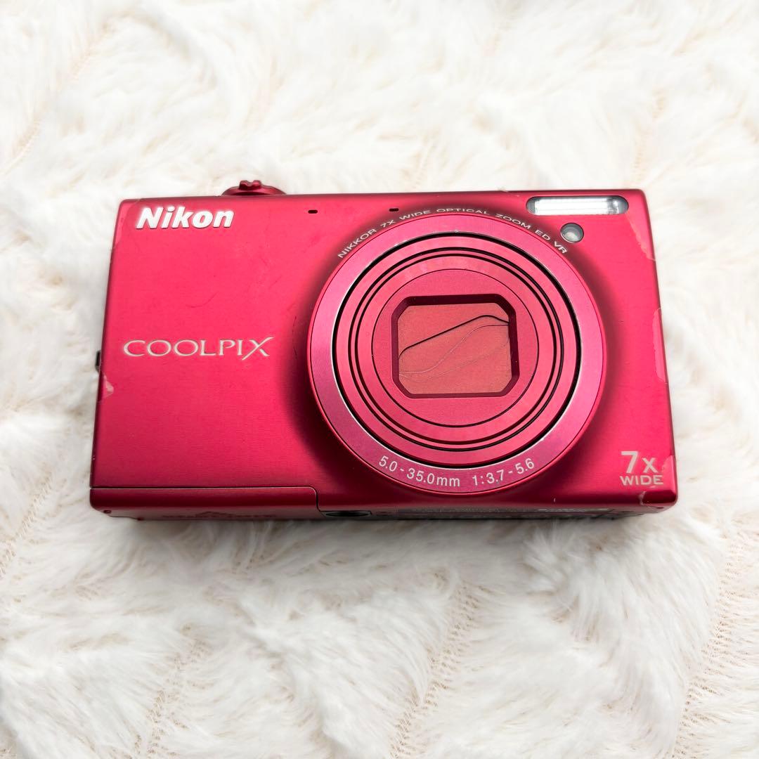動作良好 Nikon COOLPIX S6100 レッド