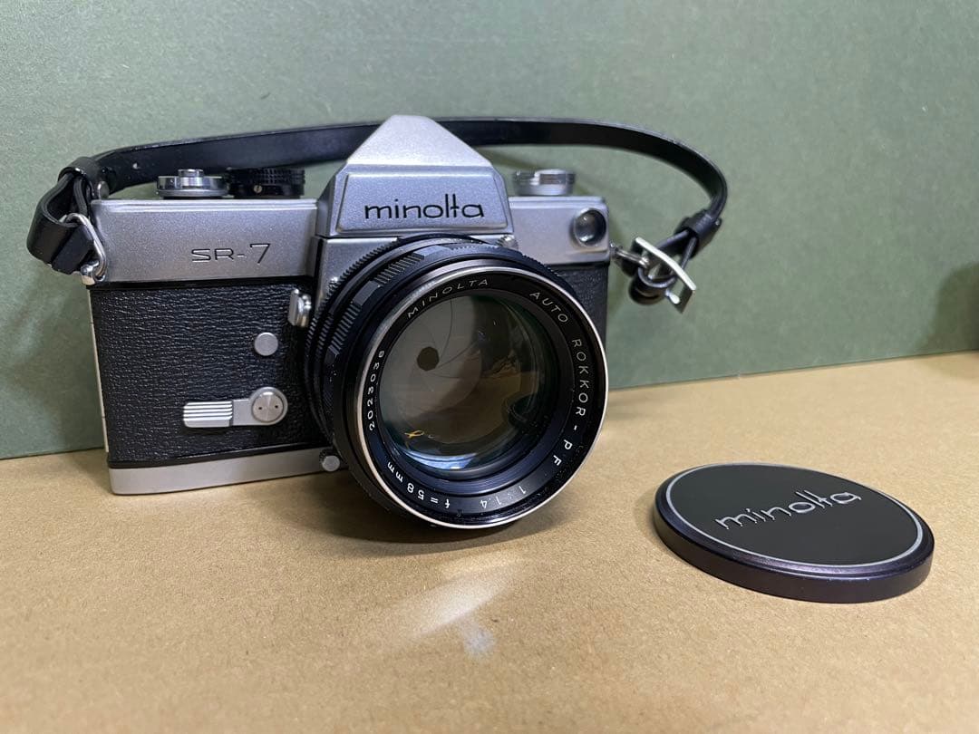 【純正ケース付】minolta フィルムカメラ SR-7 f1.4 58mm